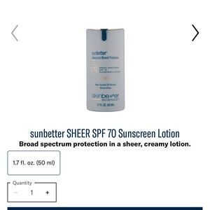 Skinbetter Science sunbetter SHEER sunscreen